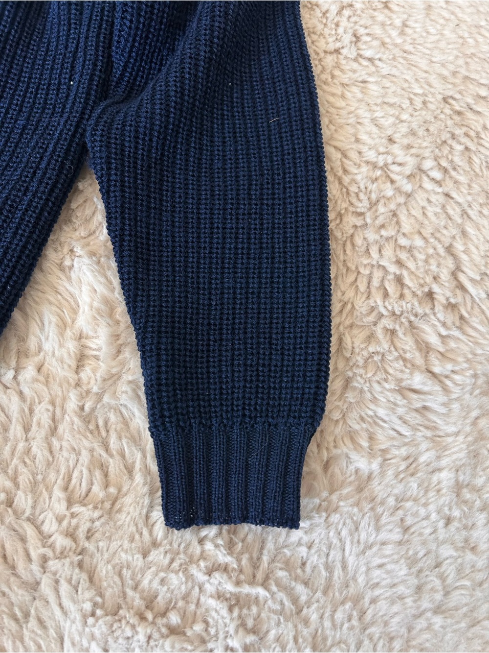 Pendleton Navy Ribbed shawl collar Sweater - Picture 5 of 9